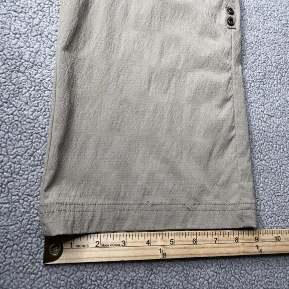 Prana Convertible Cargo Pants Womens 10 Light Brown Nylon Zip Off Hiking Outdoor - Picture 13 of 13